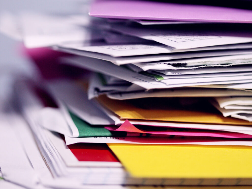 Stack of paperwork