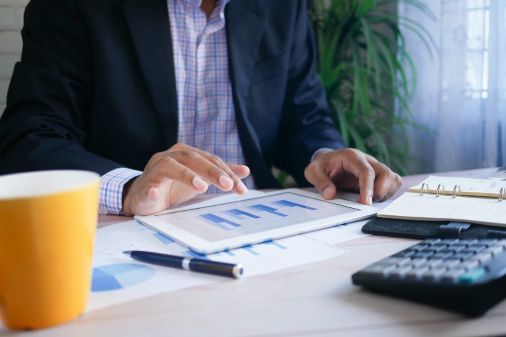 Accountant at desk